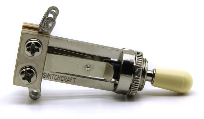 Switchcraft Long Straight 3-way Toggle Switch w/Genuine Switchcraft Cream Tip for Gibson Les Paul - Image 3